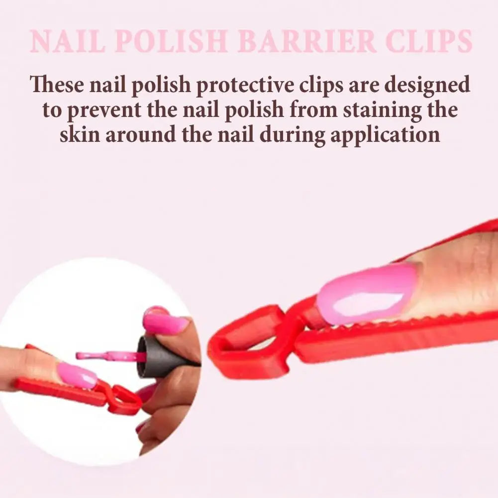 Diy Gel Nail Protector Clip Nail Polish Finger Protector Clips for Diy Acrylic Gel Nail Extensions Reusable Manicure for Women