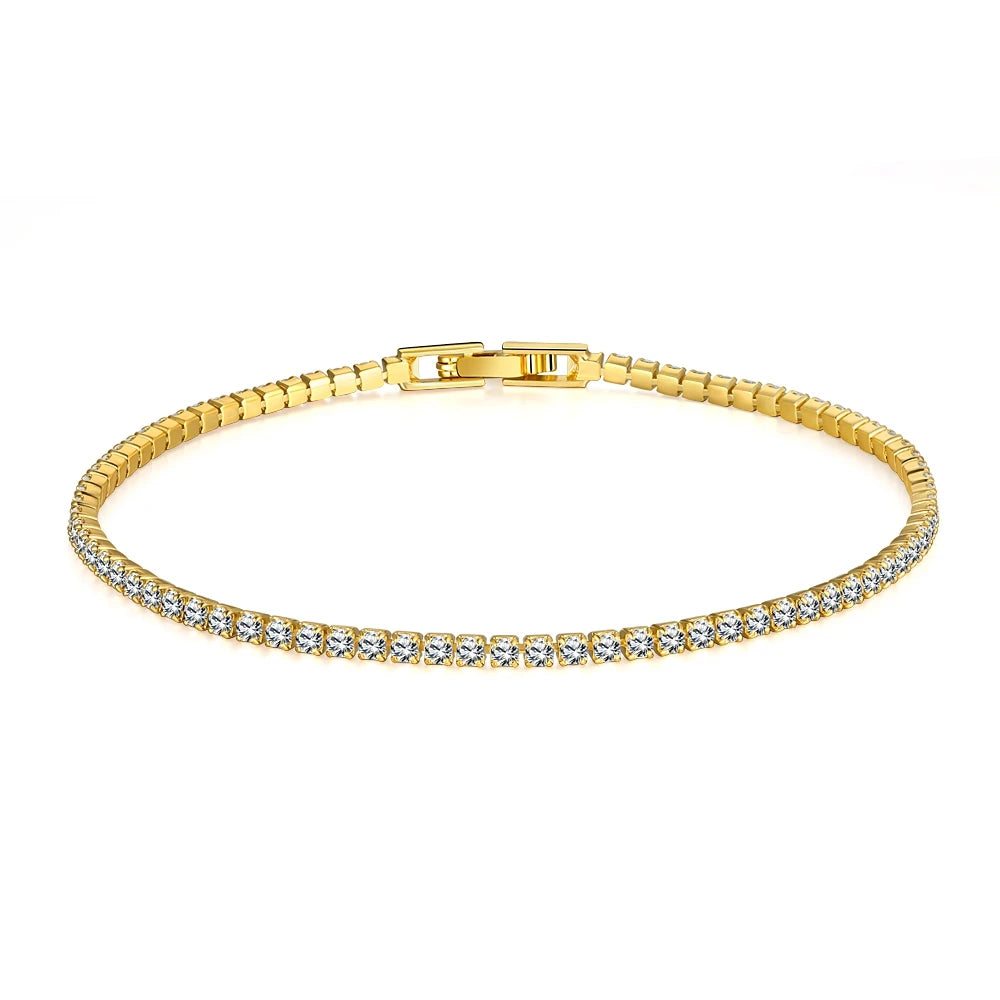 Full Moissanite Tennis Bracelet with Gra Certificate 925 Sterling Silver Plated 18k Gold 3-6.5mm Diamond Bracelets for Men Women
