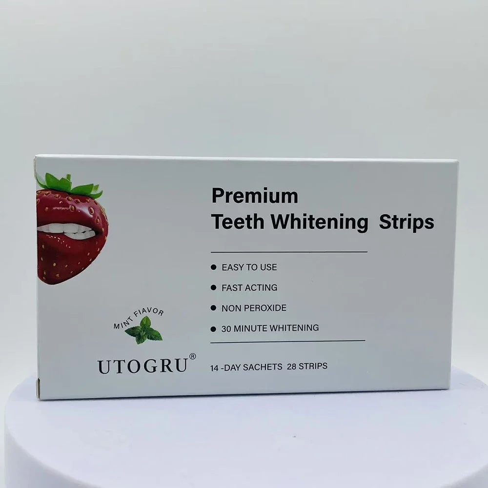 Teeth Whitening Strips - Effective Stain Removal & Teeth Brightening Care Dental Paste Gently Cleaning Product for Daily