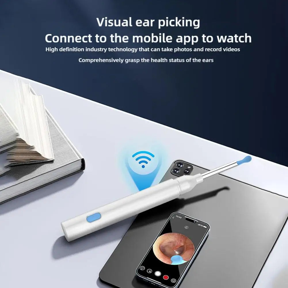 Visual Ear Wax Cleaner with Camera Safe Earwax Removal Endoscope with 5M Camera Luminous Otoscope Ear Cleaning Tools Ear Care