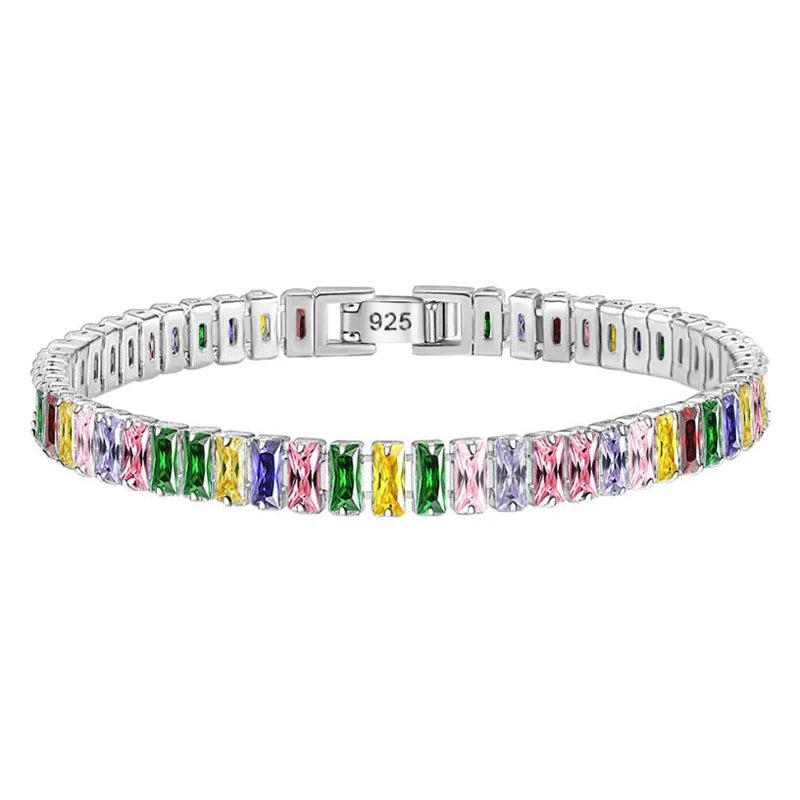 Full Moissanite Tennis Bracelet with Gra Certificate 925 Sterling Silver Plated 18k Gold 3-6.5mm Diamond Bracelets for Men Women