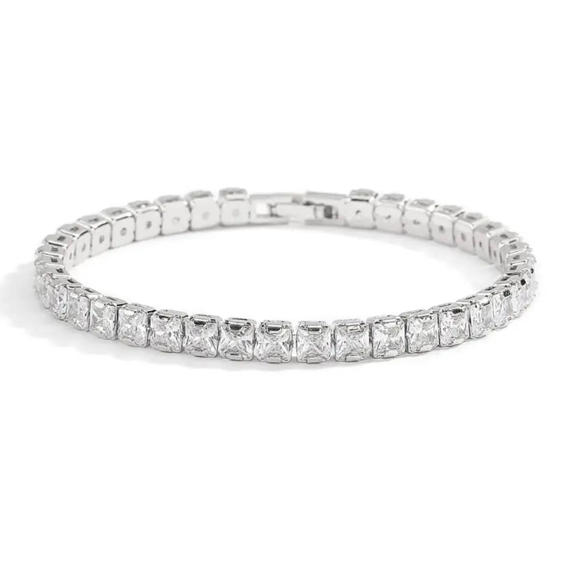 Full Moissanite Tennis Bracelet with Gra Certificate 925 Sterling Silver Plated 18k Gold 3-6.5mm Diamond Bracelets for Men Women