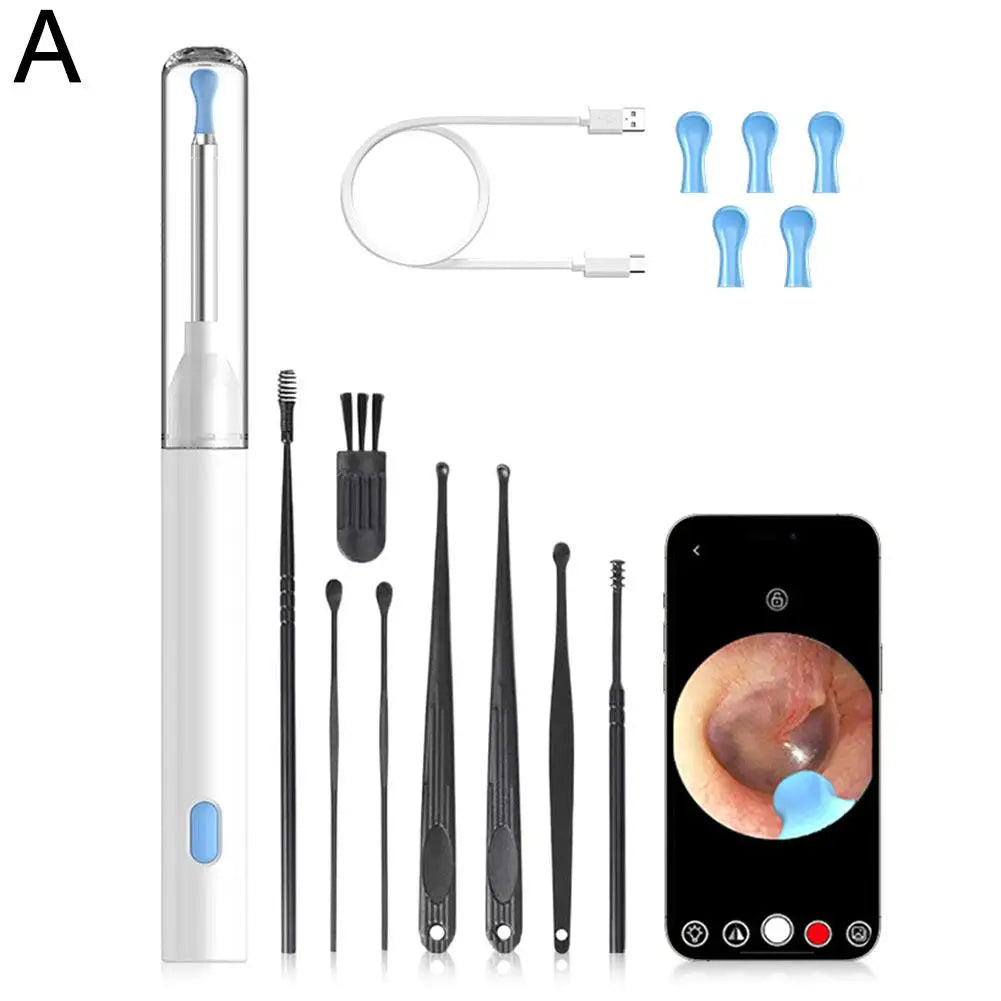 Visual Ear Wax Cleaner with Camera Safe Earwax Removal Endoscope with 5M Camera Luminous Otoscope Ear Cleaning Tools Ear Care