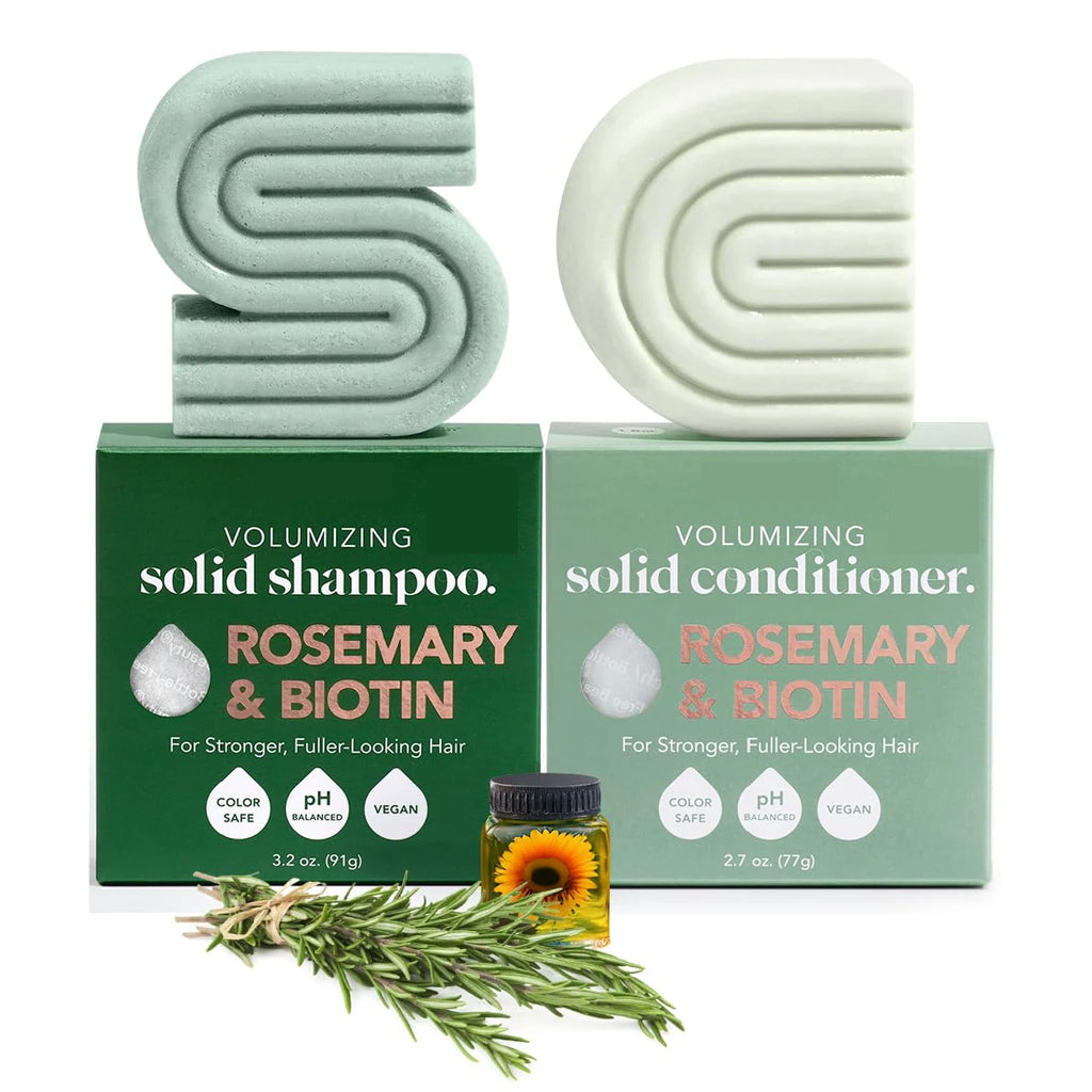 2PC Rice Shampoo and Conditioner Bar for Hair Growth | Rice Shampoo Bar & Conditioner Bar for Strengthening Hair