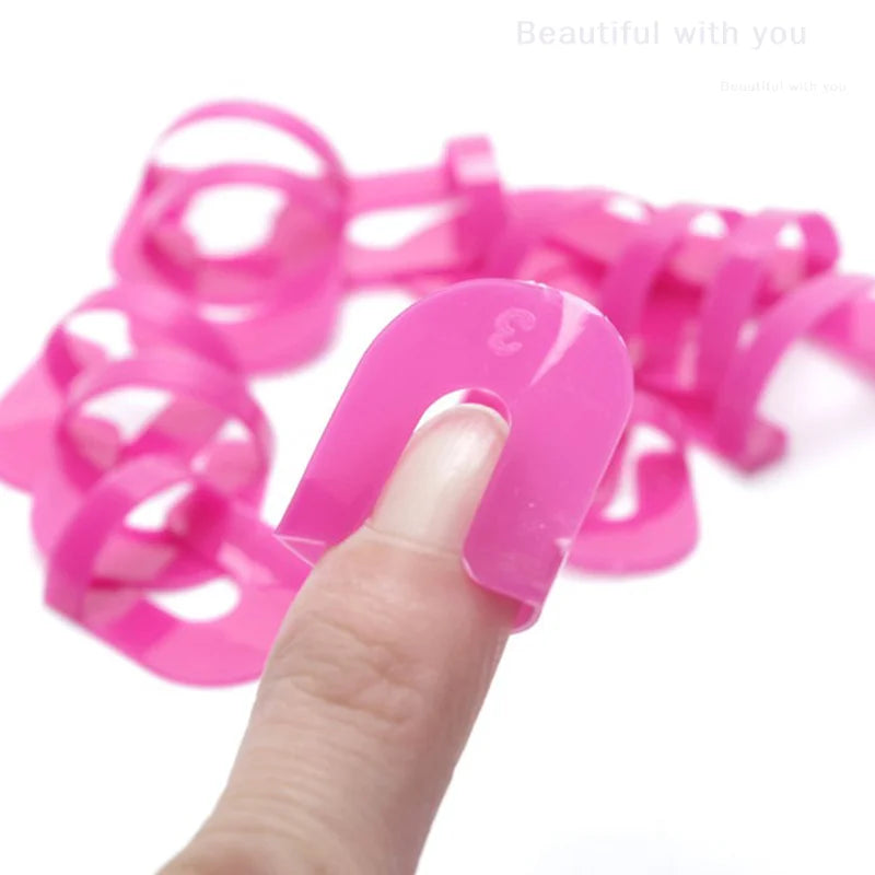 26pcs/set 10 Sizes G Curve Shape Varnish Shield Finger Cover Nail Protector French Nail Polish With Gradient Prints On The Edge