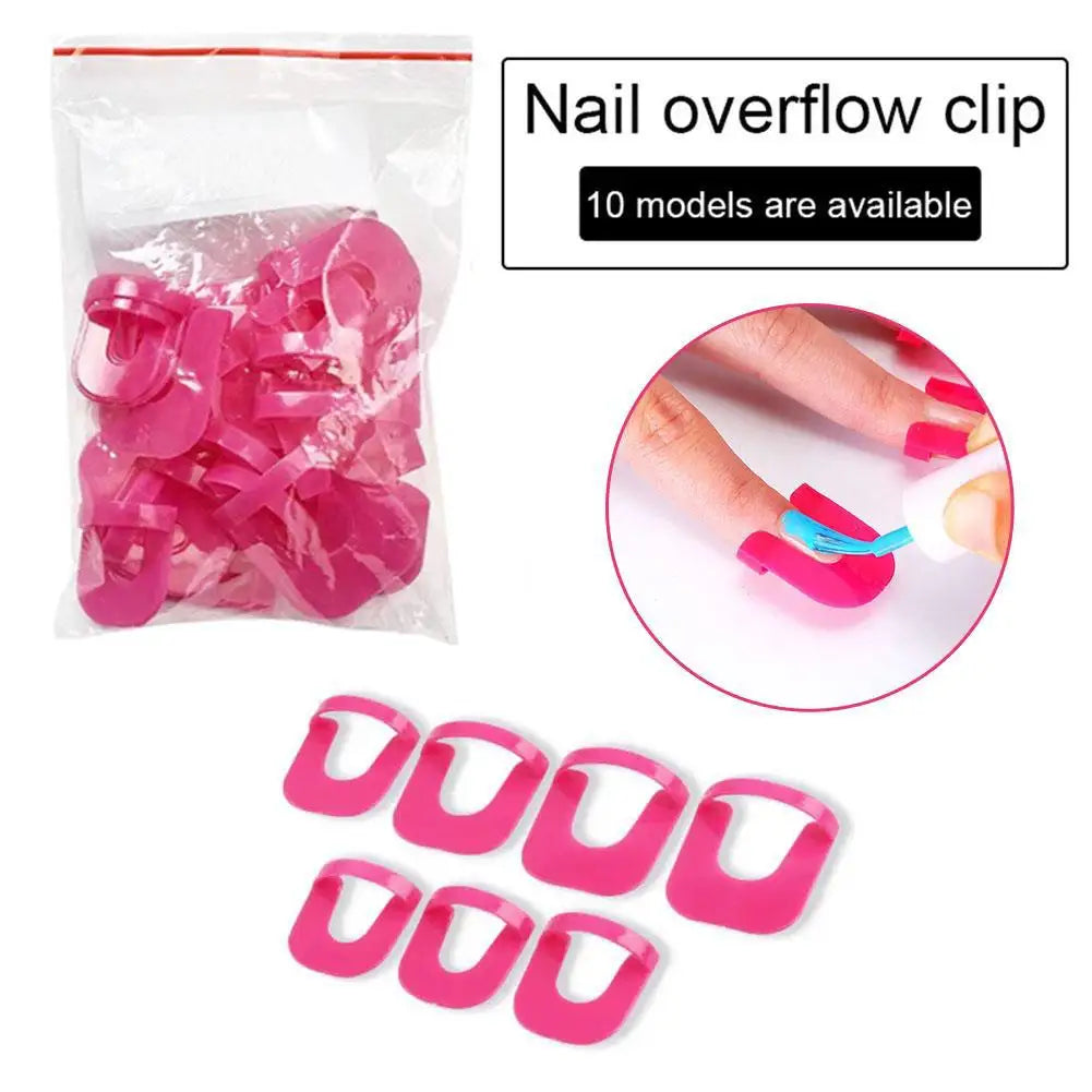 26 Pieces U-Shape Nail Polish Protectors Curve Shape Tool Professional Clips Template Finger Manicure Art Cover Guide Nail F3M8