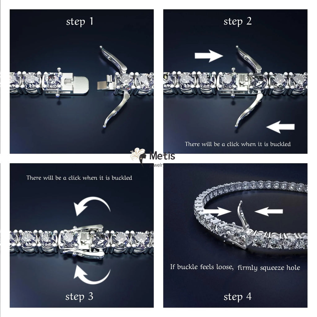 Metis 2mm 3mm 4mm 5mm 6.5 D Color VVS1 Moissanite Tennis Bracelet For Women Man Anniversary Gift S925 Silver Bracelet Hand Chain