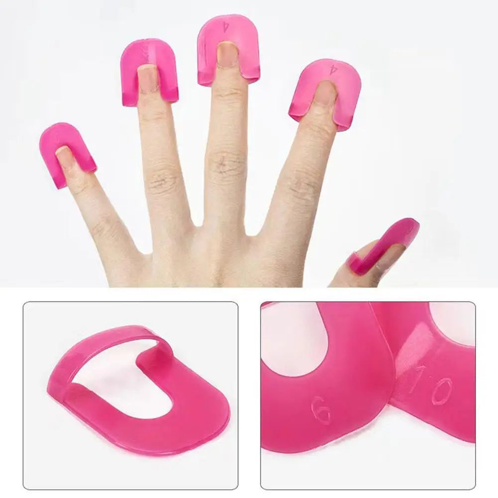 26 Pieces U-Shape Nail Polish Protectors Curve Shape Tool Professional Clips Template Finger Manicure Art Cover Guide Nail F3M8